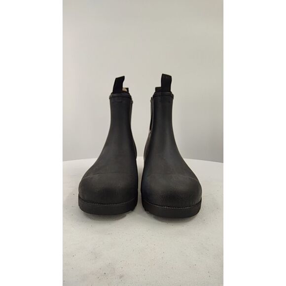 Quince Womens Waterproof Ankle Rain Boot Black Shoes 8 - Picture 2 of 3